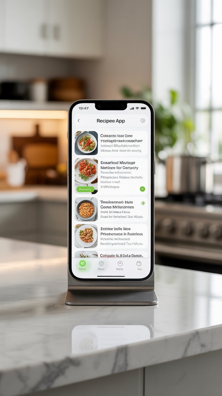 Organized recipes in Recipe Mixtape